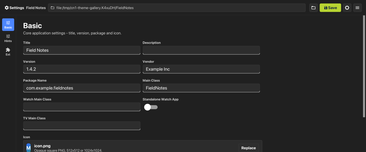 Settings with the Fluent theme in dark mode, captured on macOS